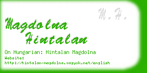 magdolna hintalan business card